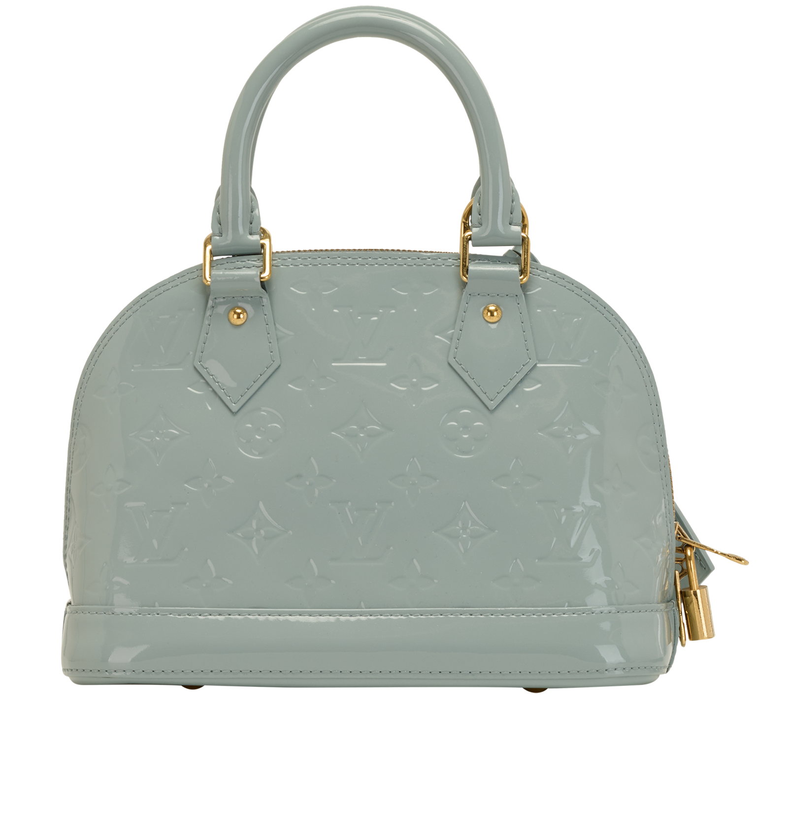 Alma BB, &pound;1,100, Handbags, Blue, Patent Leather, Back view
